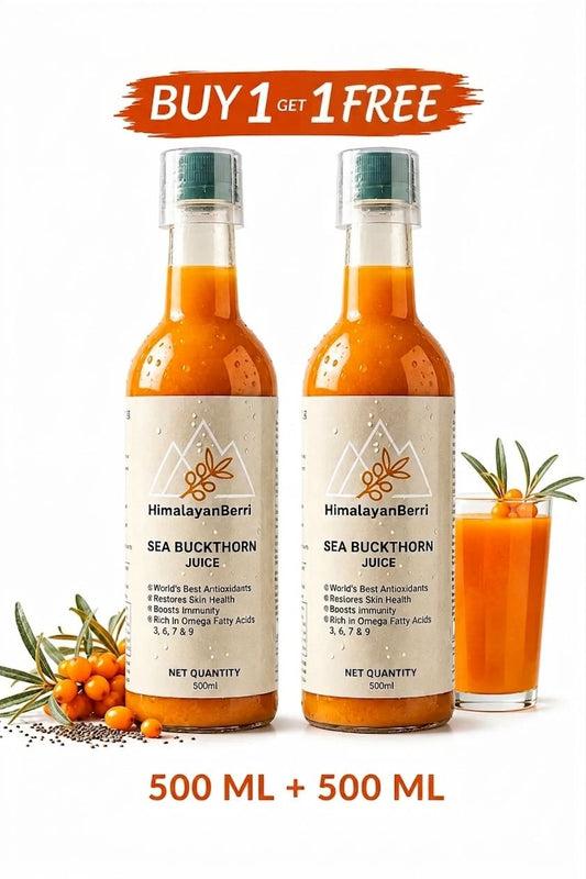 Buy 1 Get 1 Free Sea Buckthorn Juice 500ml + 500ml | Omega 3 6 7 9 Rich Superfruit | High Vitamin C | Immunity Booster | Skin & Hair Health Drink