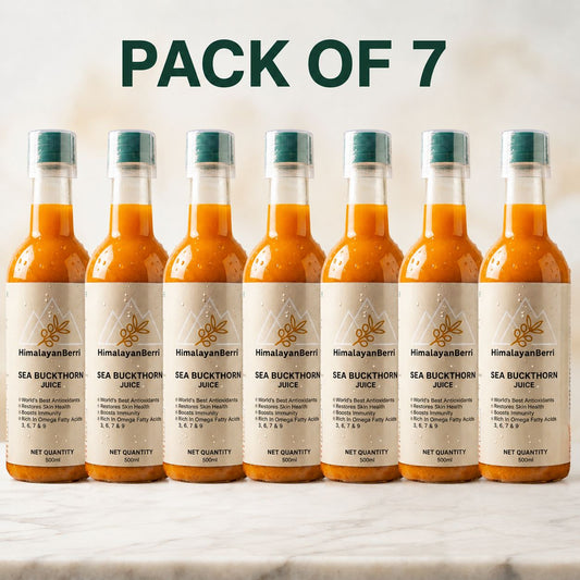 Pack of 7 100% Natural Himalayan Sea Buckthorn Pulp Pure Superfood for Immunity, Skin & Daily Wellness